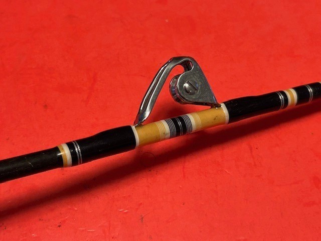 CUSTOM BUILT 5 FOOT 7 1/2 INCH 50 TO 130 POUND CLASS BOAT TROLLING FISHING ROD