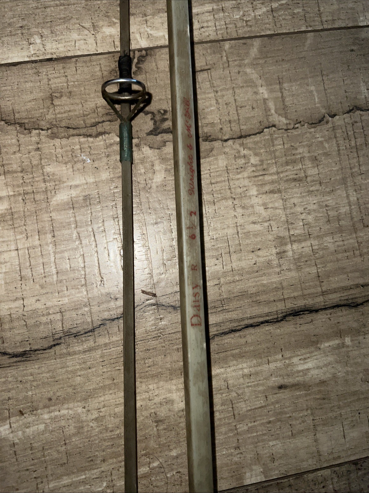 Wright & McGill Daisy R 6’6” Square Fishing Pole Early Antique Fiberglass Rod