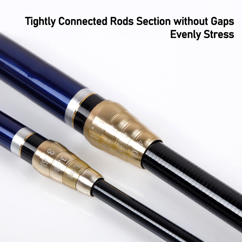 3.6M-6.3M Carbon Fiber Fishing Rod Ultralight Portable Travel Pole