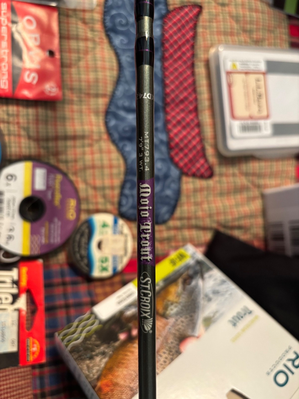 St Croix Mojo Trout 3 WT 7 1/2 feet fly rod LL Bean Double L fly rod and extras