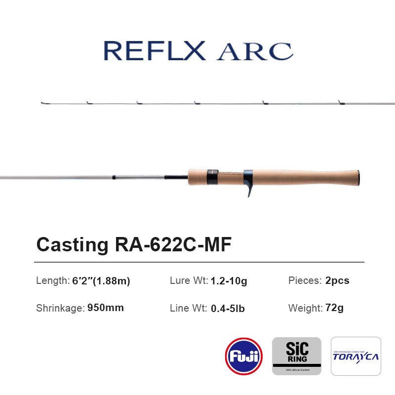PURELURE REFLEX ARC Flick Cast BFS Rod 6FT Toray Carbon T1100 SIC