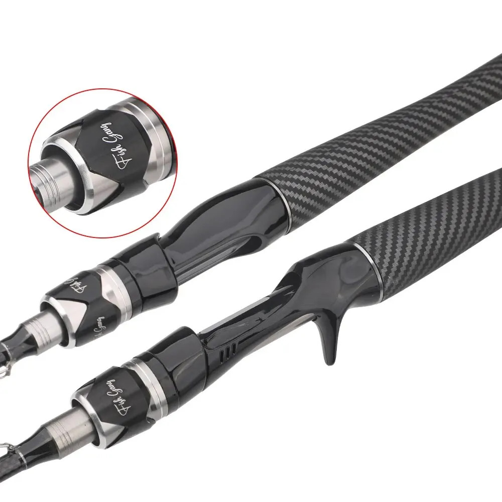 ROLLFISH Power M Carbon Fishing Rod Spinning Casting 1.8-2.7M Fast Action Bass