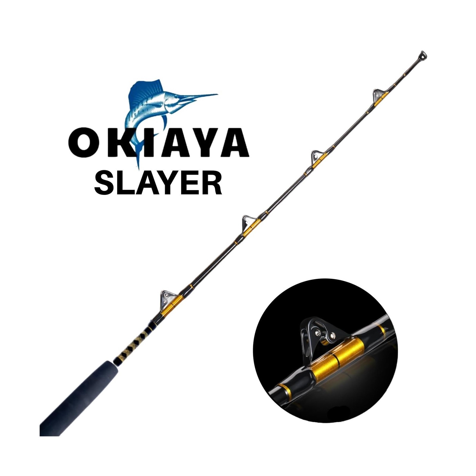 OKIAYA COMPOSIT 160-200LB The Big Nasty Saltwater Big Game Roller Rod