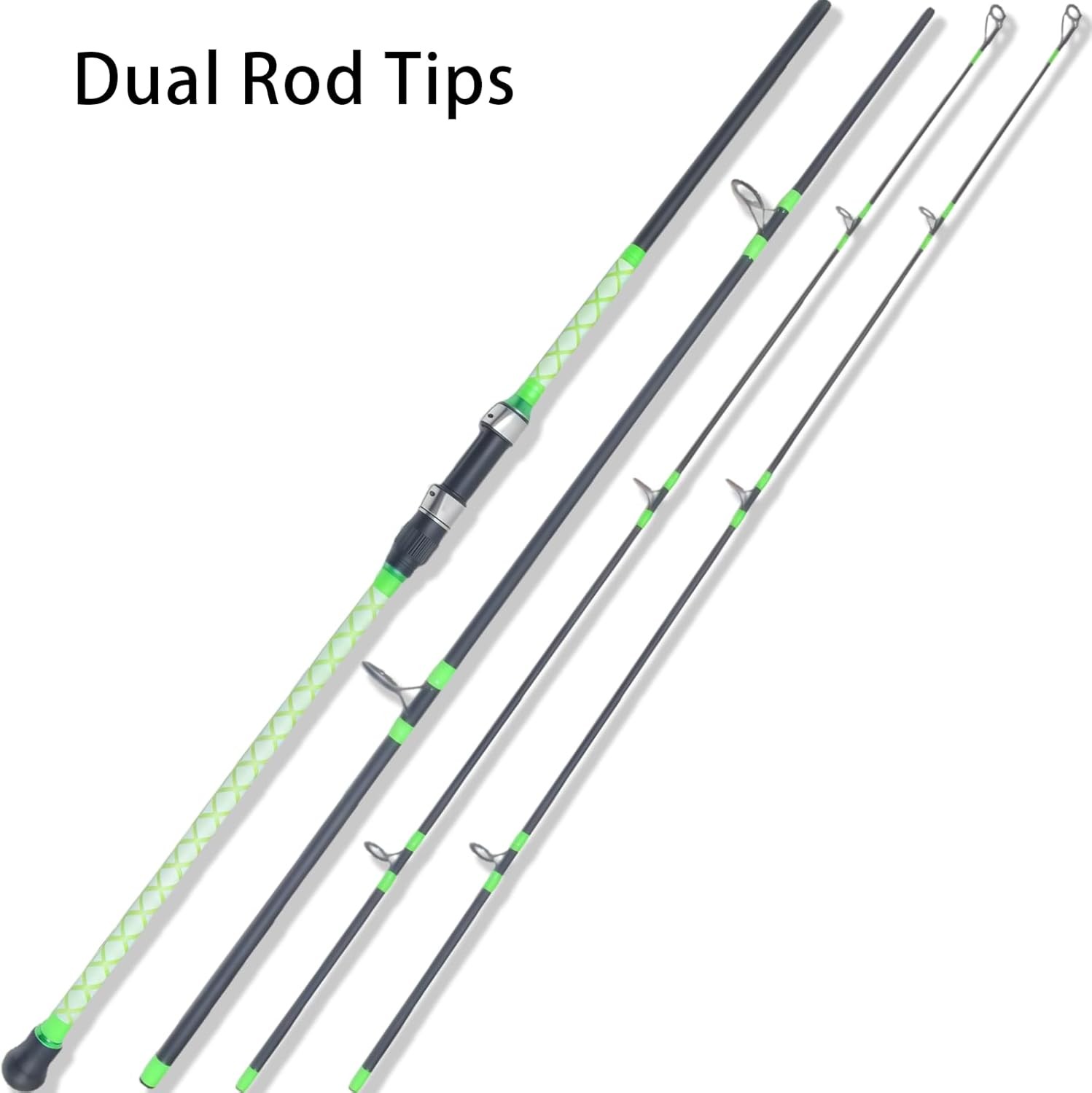 Surf Spinning Fishing Rod 9’/10’/11’/12′ 3-Piece Carbon Fiber Saltwater Rod