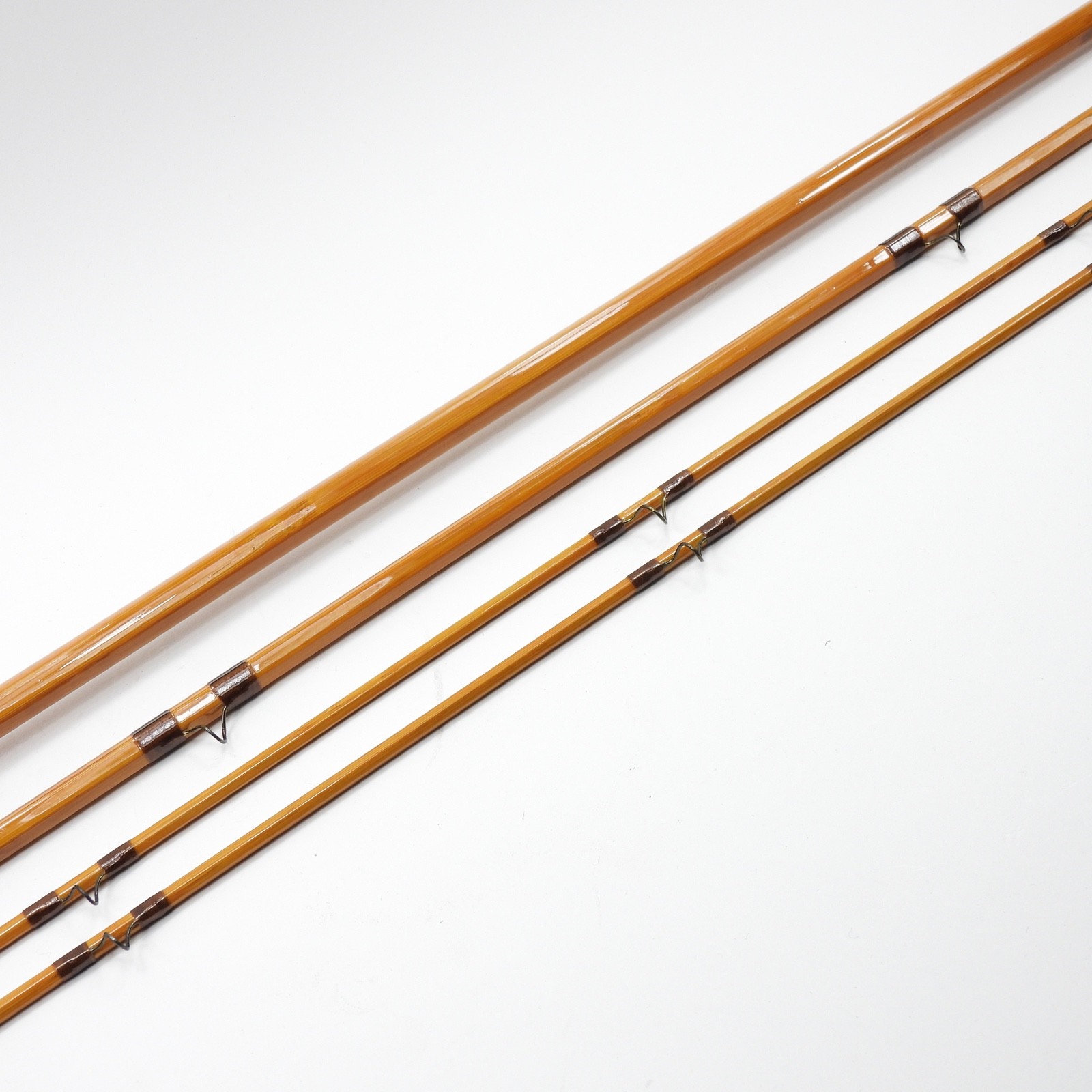 Vintage Refinished Bamboo Fly Fishing Rod. 9’ 6”. 8-9wt. W/ Sock.