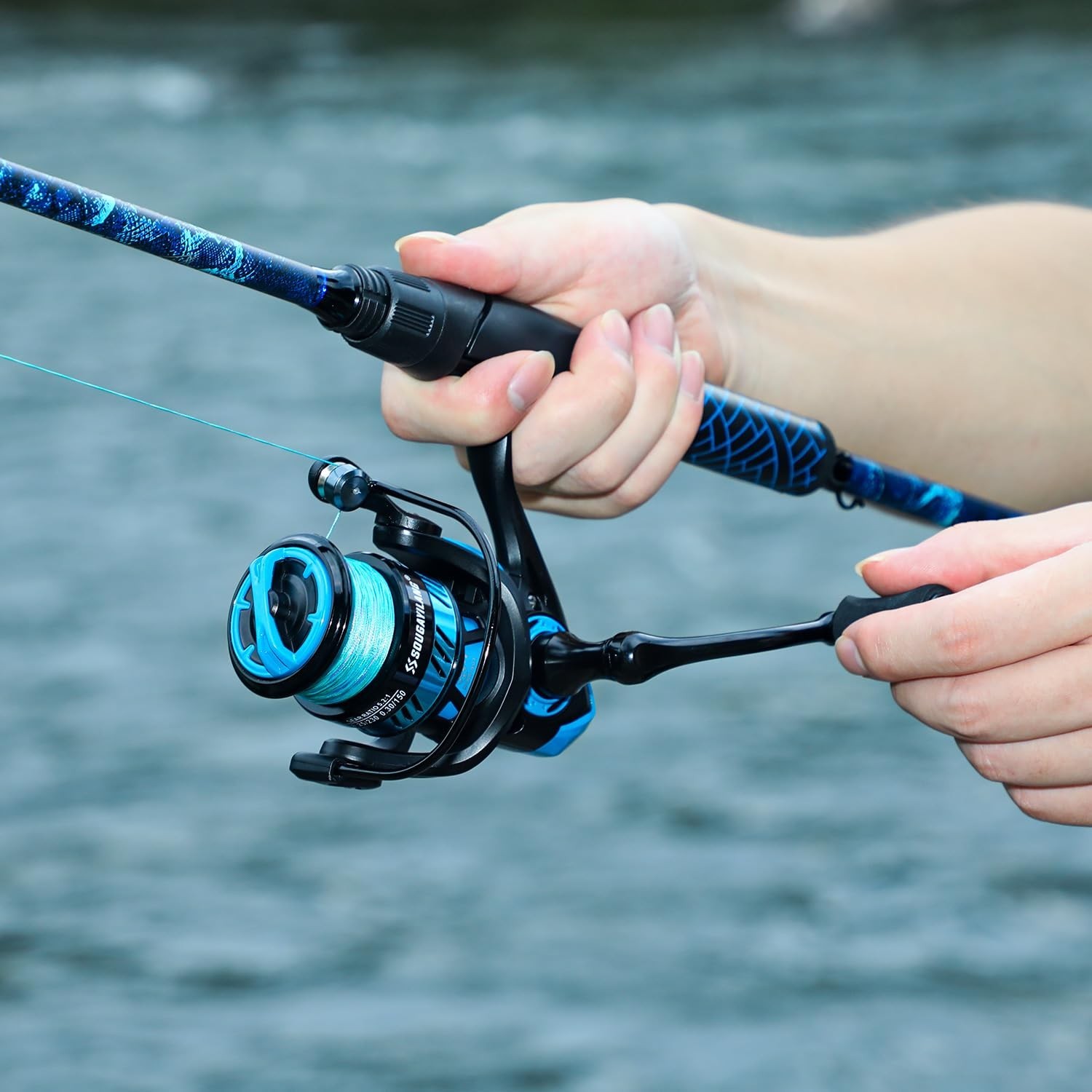 Sougayilang Spinning & Baitcaster Fishing Rod and Reel Combo,IM7 Graphite 2Pc…
