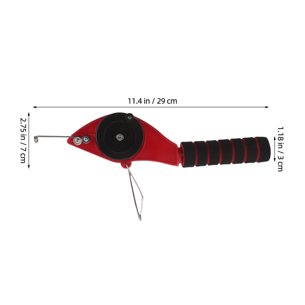 Durable Mini Ice Fishing Rod Red Portable Stainless Steel Pocket Fishing Pole