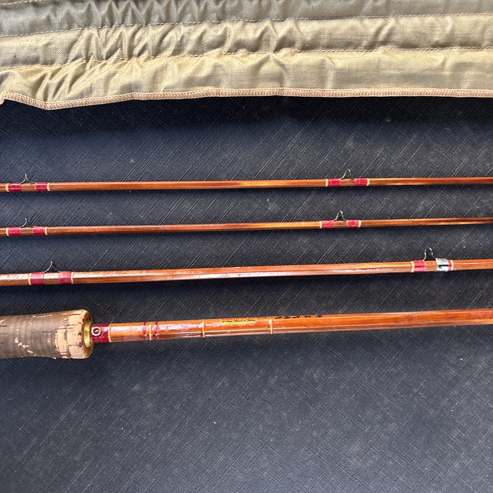 Vintage South Bend 346 Bamboo Fly Rod 8 1/2’ HDH or D W/ Sock