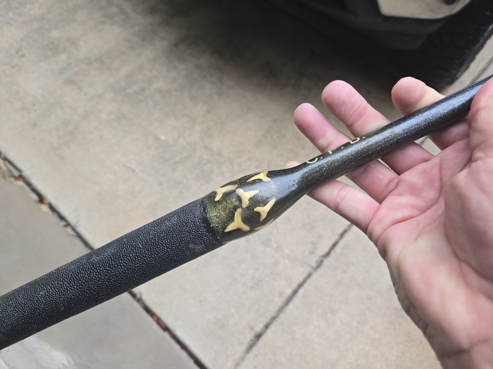 Custom Built Exotic Fishing Rod Shark Teeth Stingray Grip 6’3 Pole Big Game