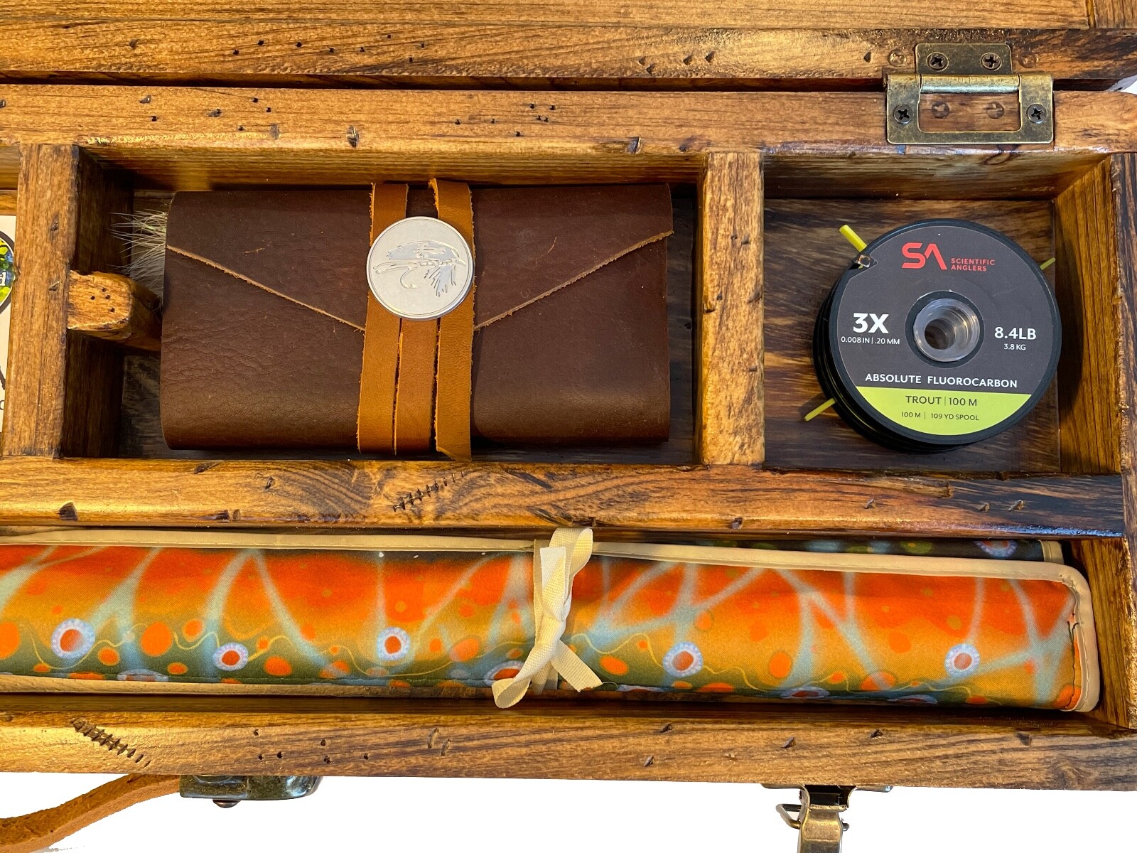 Two-Hearted Fly Rod Case with Rod, Reel, & Fly Box (5wt. 9″ 4 pc)