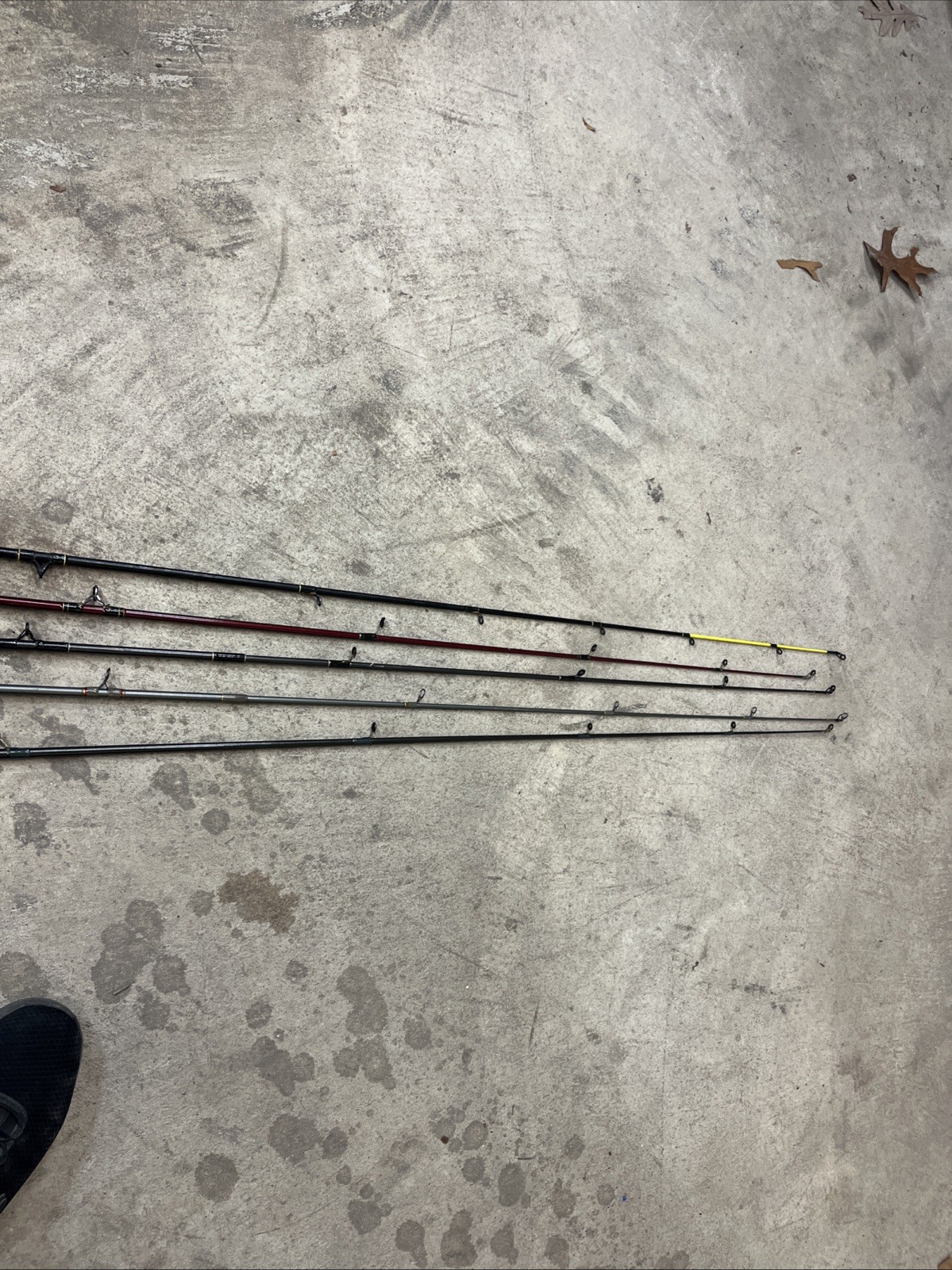 Lot Of 5 Foam Handle Casting Rods 6’ Vintage New