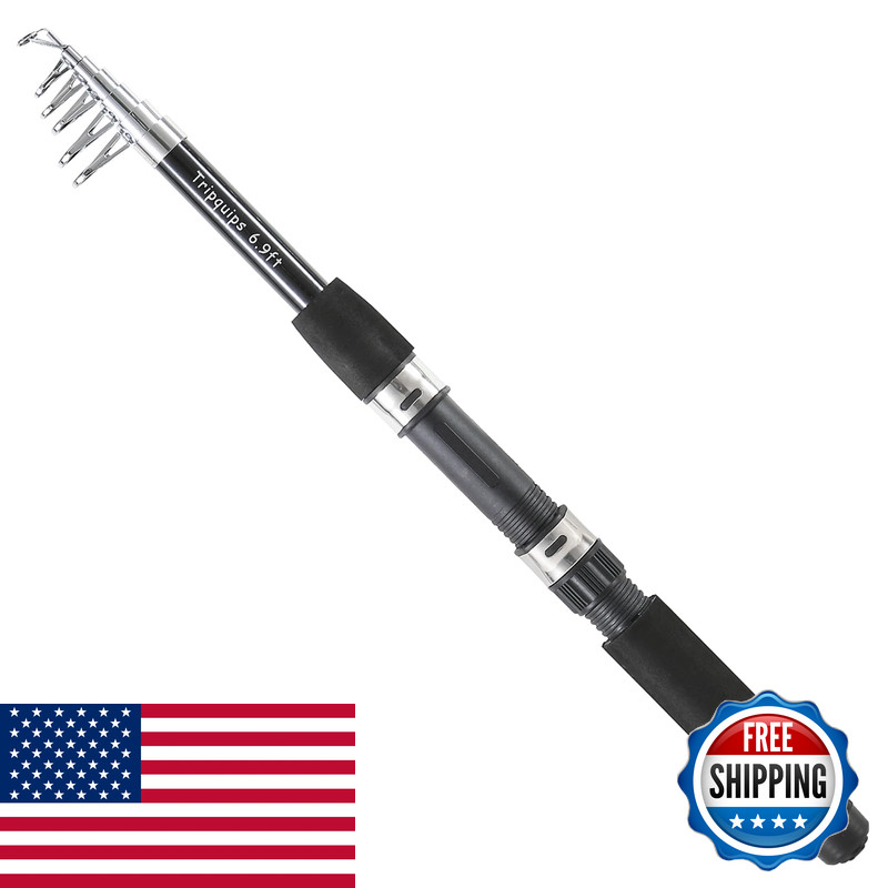 Tripquips 6.9Ft Telescopic Fishing Rod – Lightweight Spinning Fishing Pole For