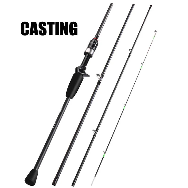 High Carbon Fishing Rod 4 Sections Lightweight anti Entanglement Guide Ring EVA