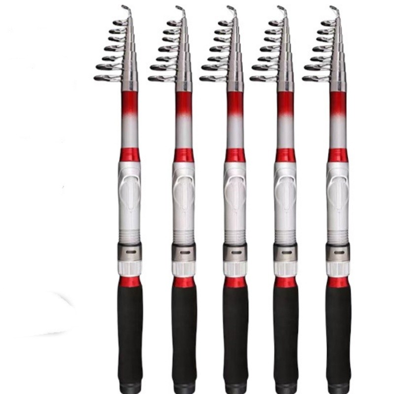 Telescopic Fishing Rod Carbon Fiber Spinning Casting Rod High Sensitive Fast Rod