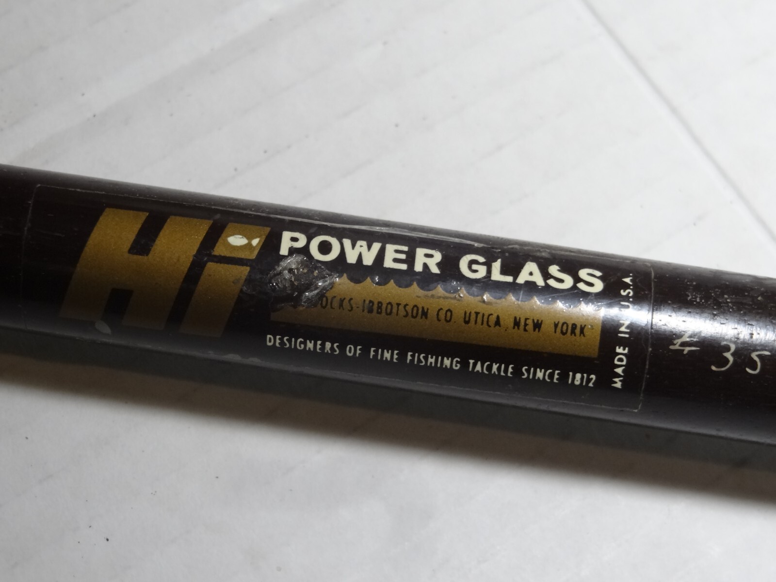 IGFA 80 Fishing Rod Only Vtg. HI Horrocks Ibbotson Power Glass Roller Guides