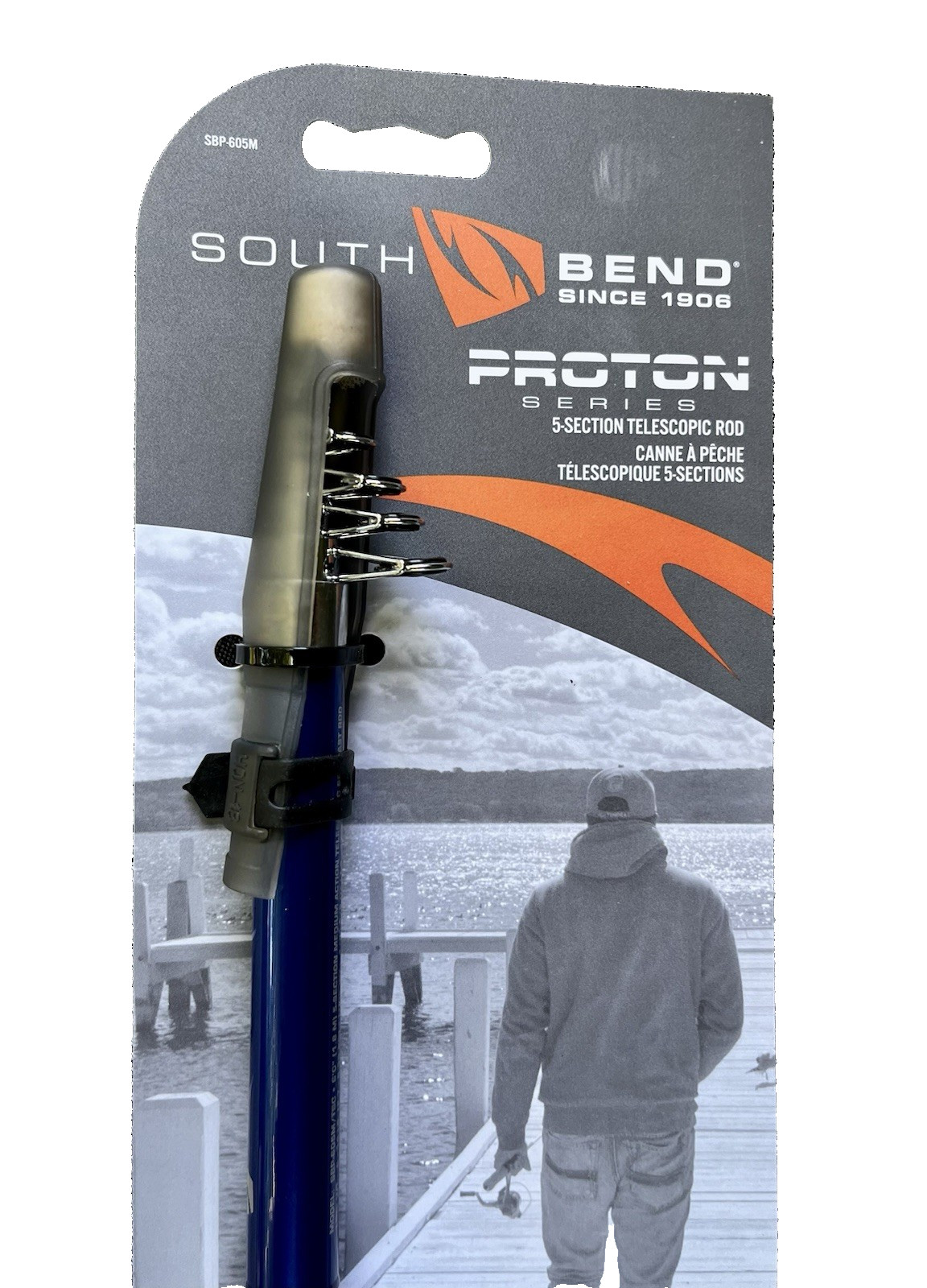 NEW South Bend Proton Telescopic Spinning Fishing med Rod 6′ ft w cork handle