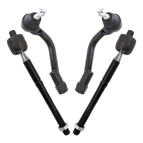Front Inner and Outer Tie Rod Set 4 Piece Compatible with 2016-2019 PSA71198