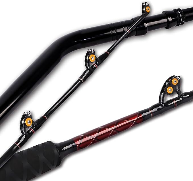 Saltwater Trolling Rod Offshore Big Game Boat Fishing Pole w Roller Guides Heavy