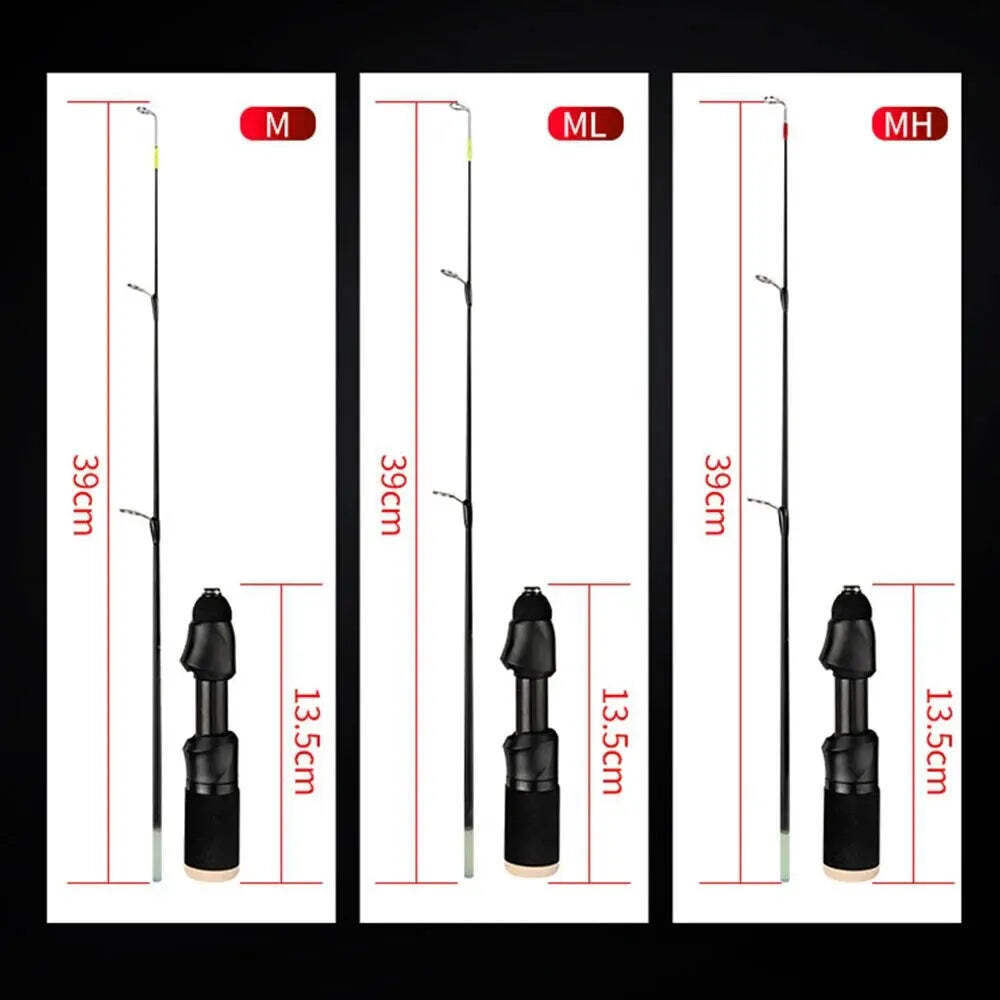 Ice Fishing Rod 50cm ML M MH Ultra Light Glass Fiber for Winter Fishing