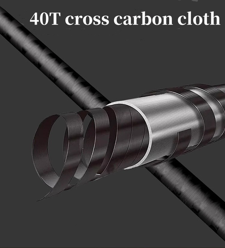 1.68M/5.51FT Fishing Rod Portable Fishing Pole Carbon Fiber Spinning/Casting Rod