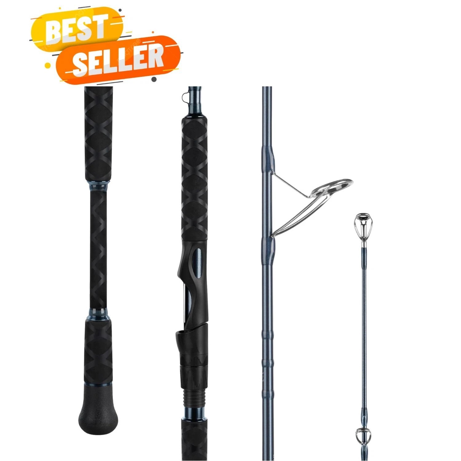 ReKon Saltwater Spinning Rod, KastFlex IM6 Carbon Graphite Blank, Zirconium C…