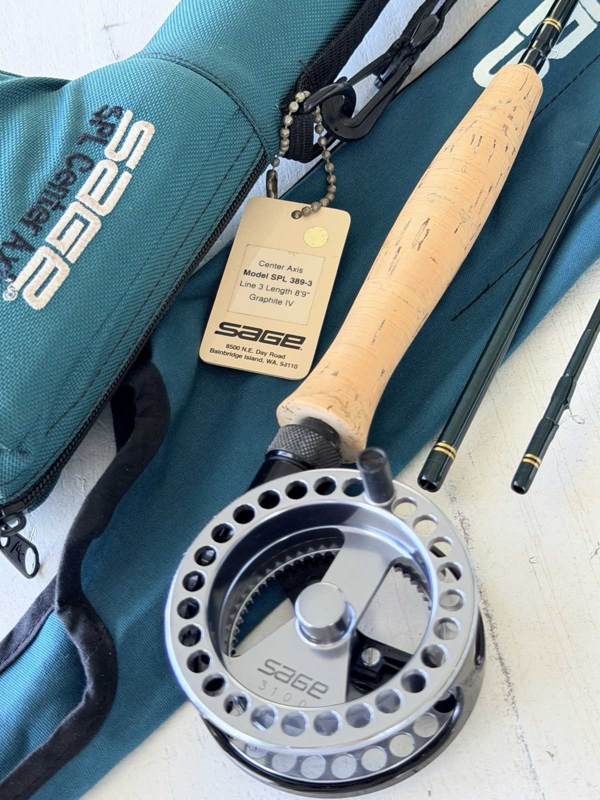 **BEAUTIFUL**🔥~RARE~ SAGE SPL Center Axis 3wt 8’9”in~3pc Rod & Reel ~LEGENDARY~