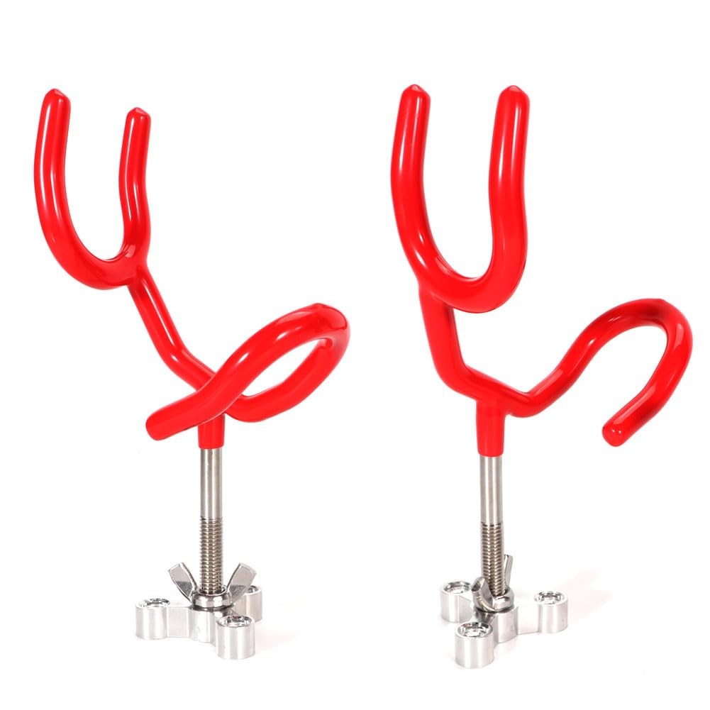 4pcs Sure Grip Steel Boat Rod Holder 20 Degree PVC Coated 20 Degree, RED