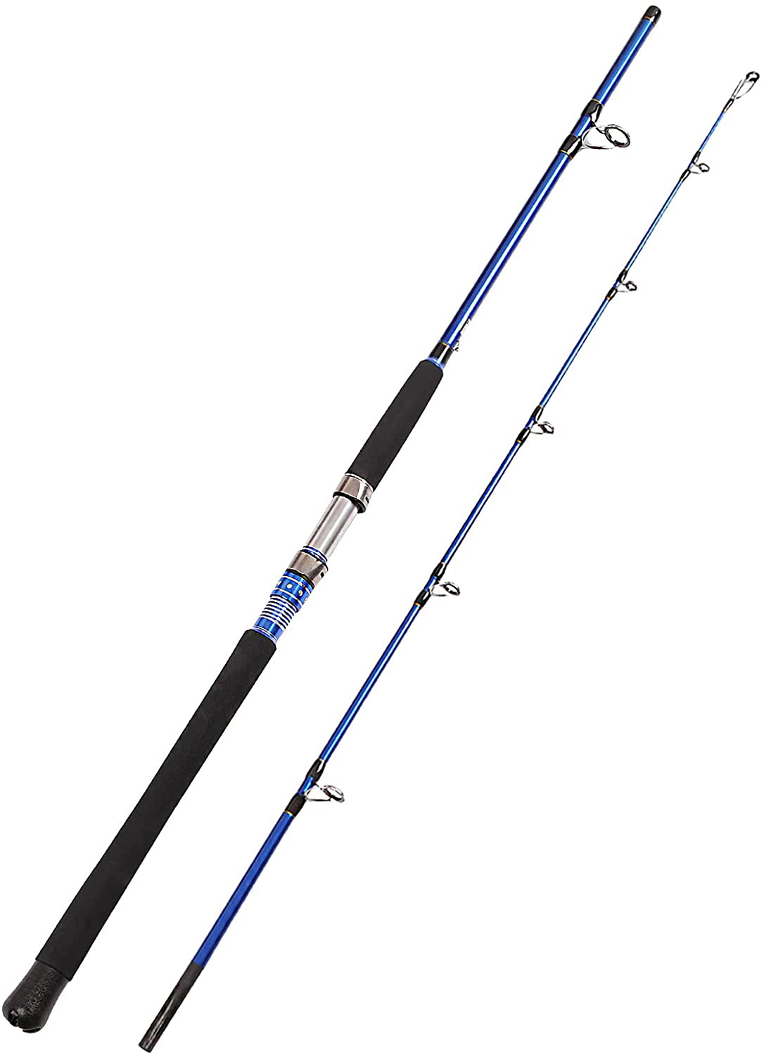 2-Piece Saltwater Spinning Fishing Rod Offshore Heavy Graphite Portable Travel
