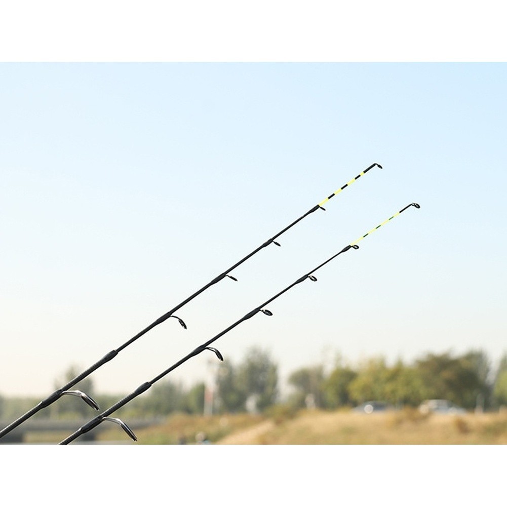 60CM Carbon Fiber Ice Fishing Rod Shrimp Pole with Soft and Hard Dual Tips