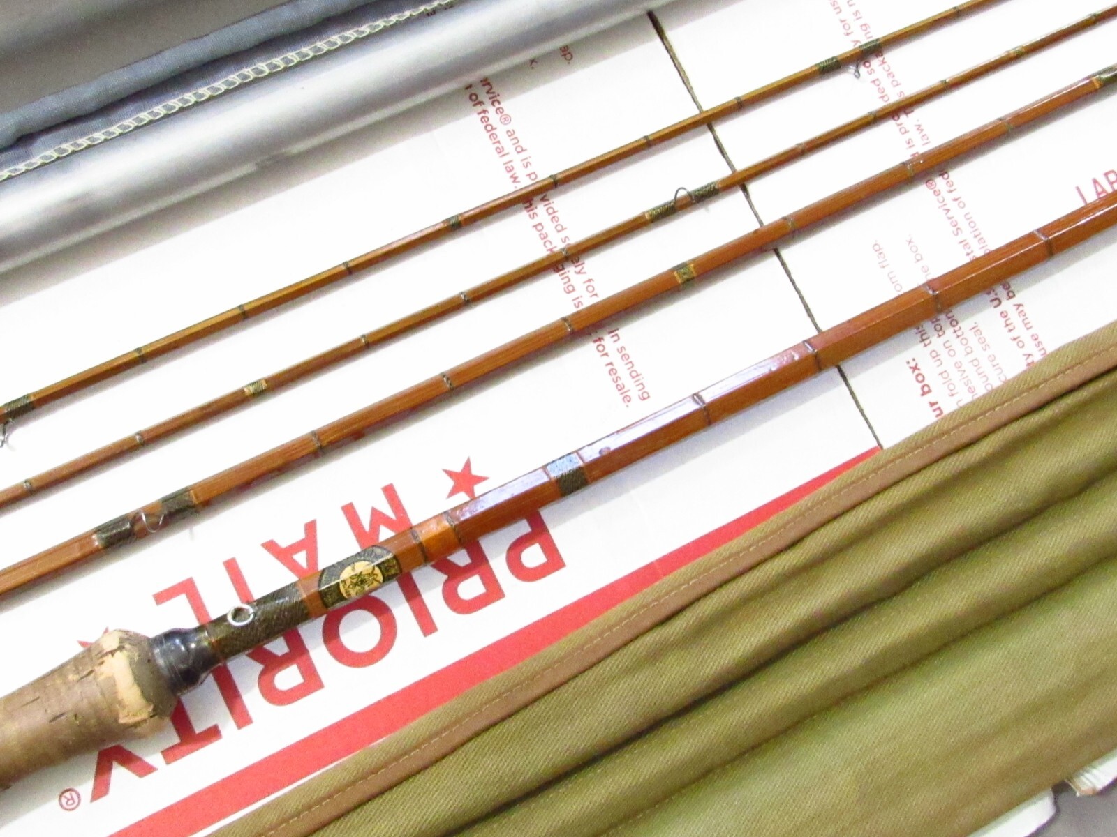 1930S USA ABBEY & IMBRIE CHUBB MONTAGUE 8′ 1/2 FT BAMBOO FLY ROD FOR RESTORE