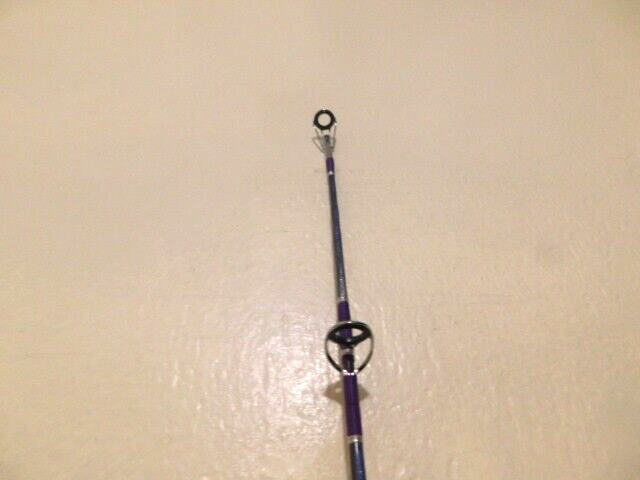 CUSTOM SPINNING ROD PURPLE PEARL SPARKLE MARBLE 10-25 LB 7′ SPECIAL GRIPS NEW