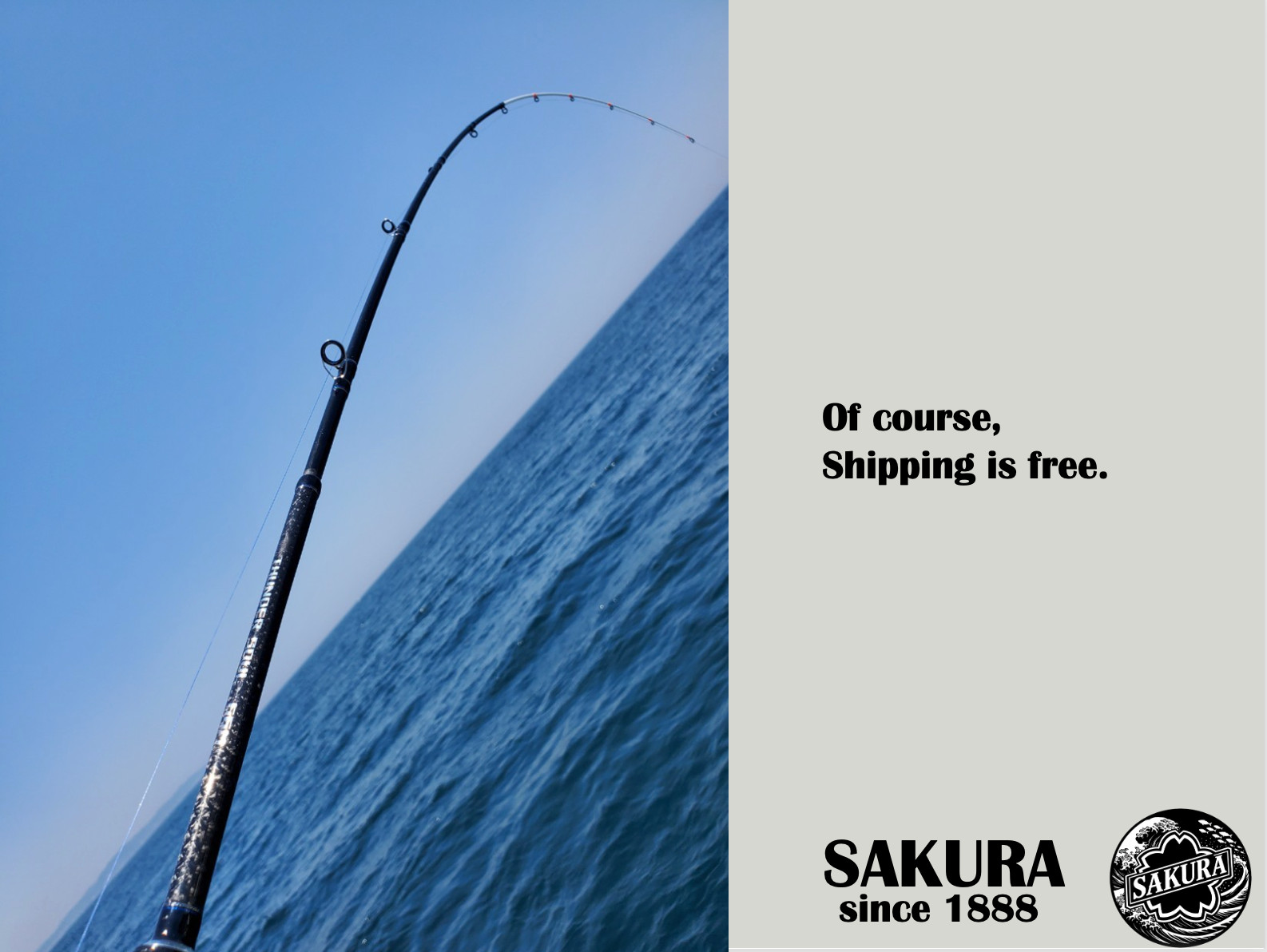 Travel Rod for All Saltwater SAKURA THUNDER SOUL-QX TR-66XH 6’6″ 3pc Fuzi EVA