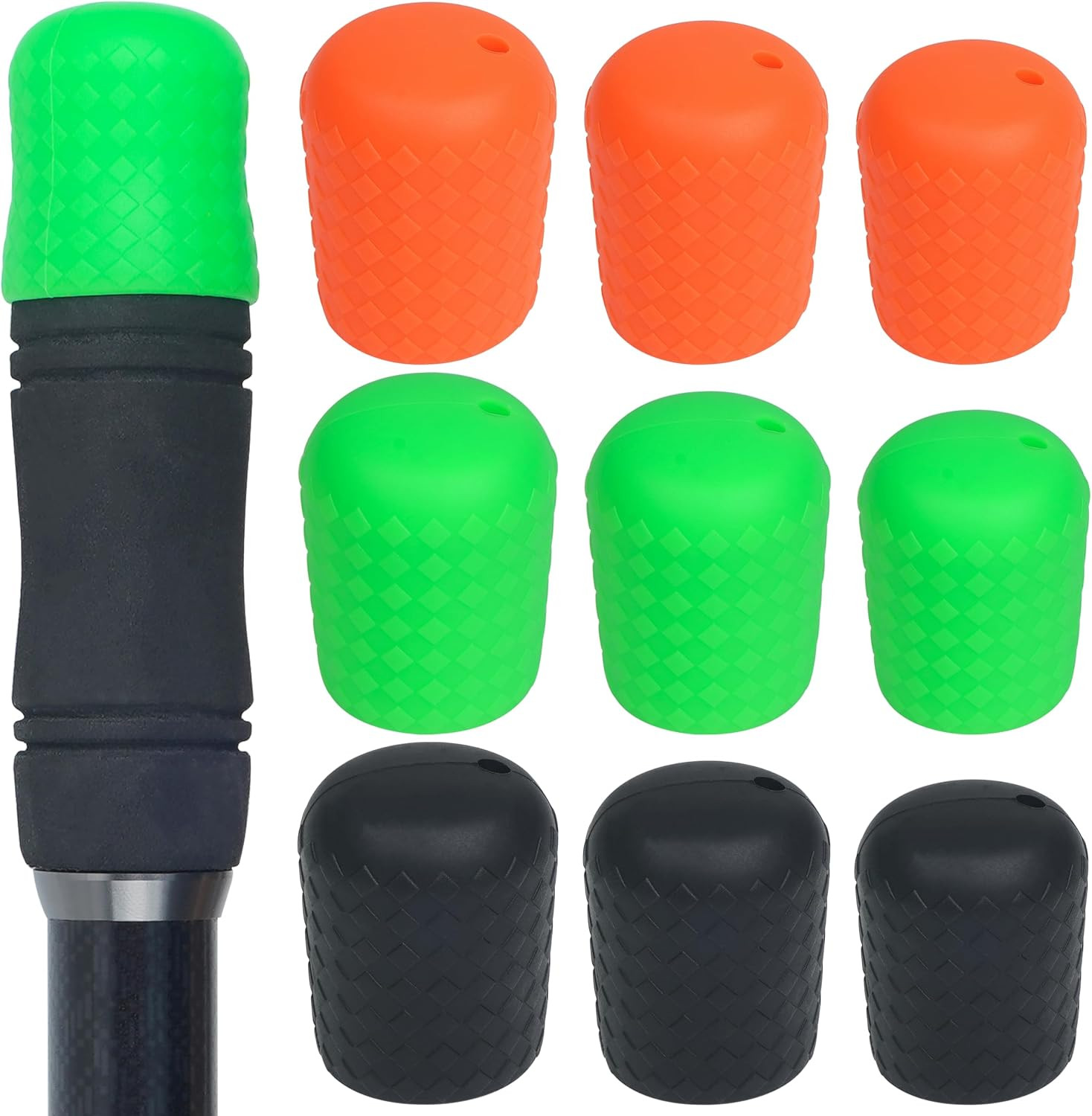Fishing Rod Butt Cushion, Silicone Fishing Rod Butt Cap End Rod Seat Cushions Pr