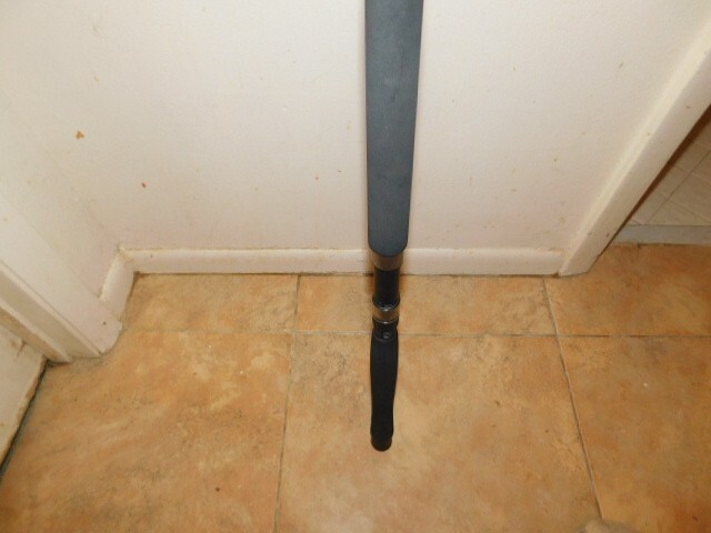 CUSTOM SPINNING ROD MAHI BLUE GREEN YELLOW MARBLE 20-40 LB 7′ NEW