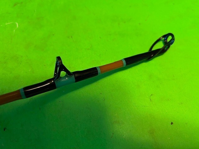 CUSTOM BUILT CALSTAR 6 FOOT 7 INCH 50 TO 100 POUND CLASS RAIL ROD FISHING ROD