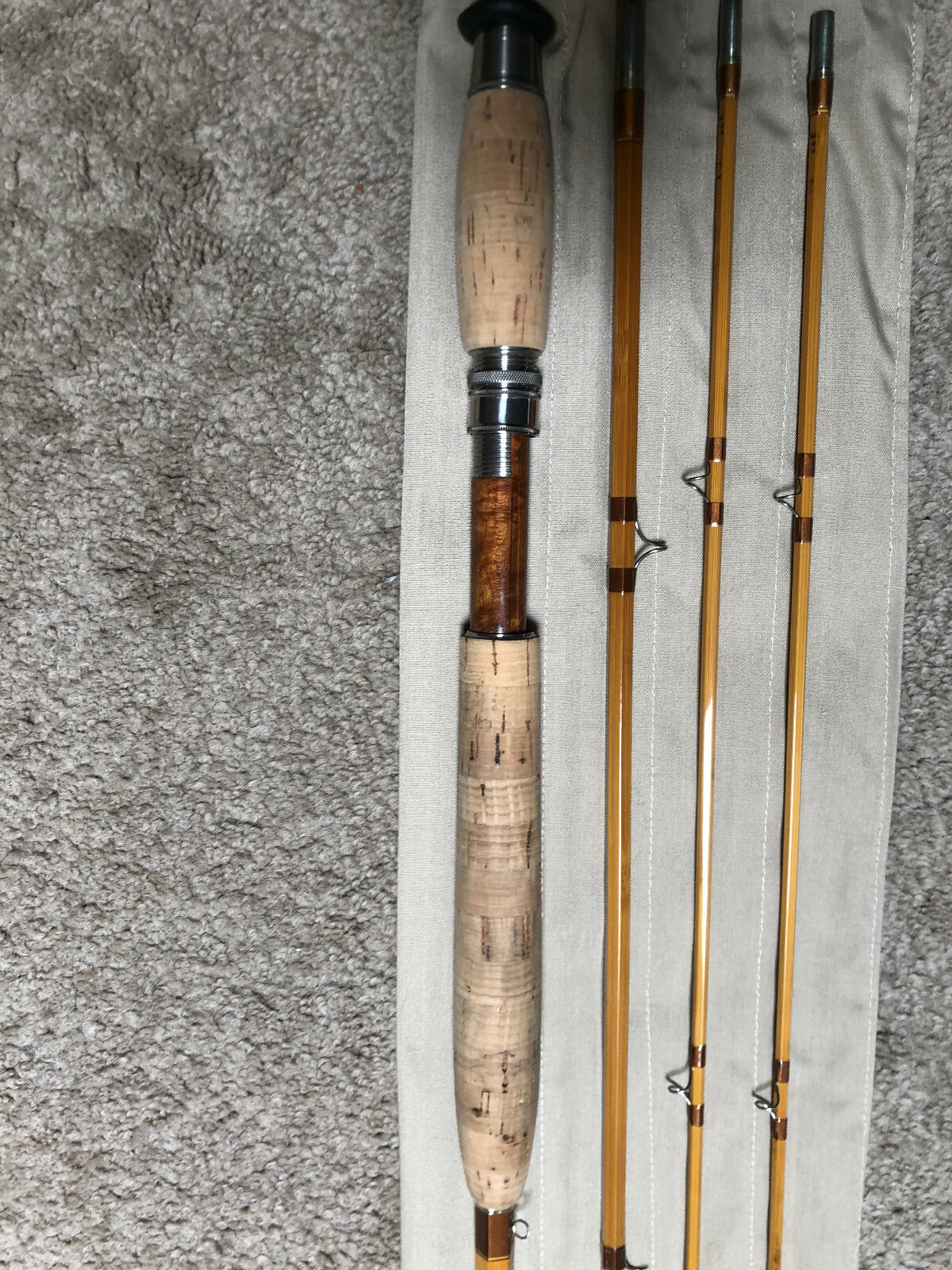H.L. Jennings Bamboo Fly Rod 8’3″, 8 wt, 3pc, 2 tip