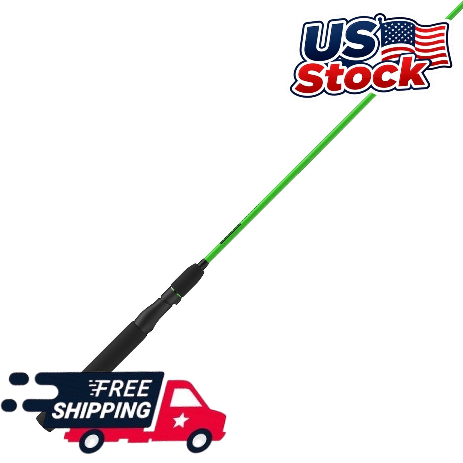 Zebco Hotcast 4’6″ Fiberglass Spinning Fishing Rod 2-Piece Medium-Light