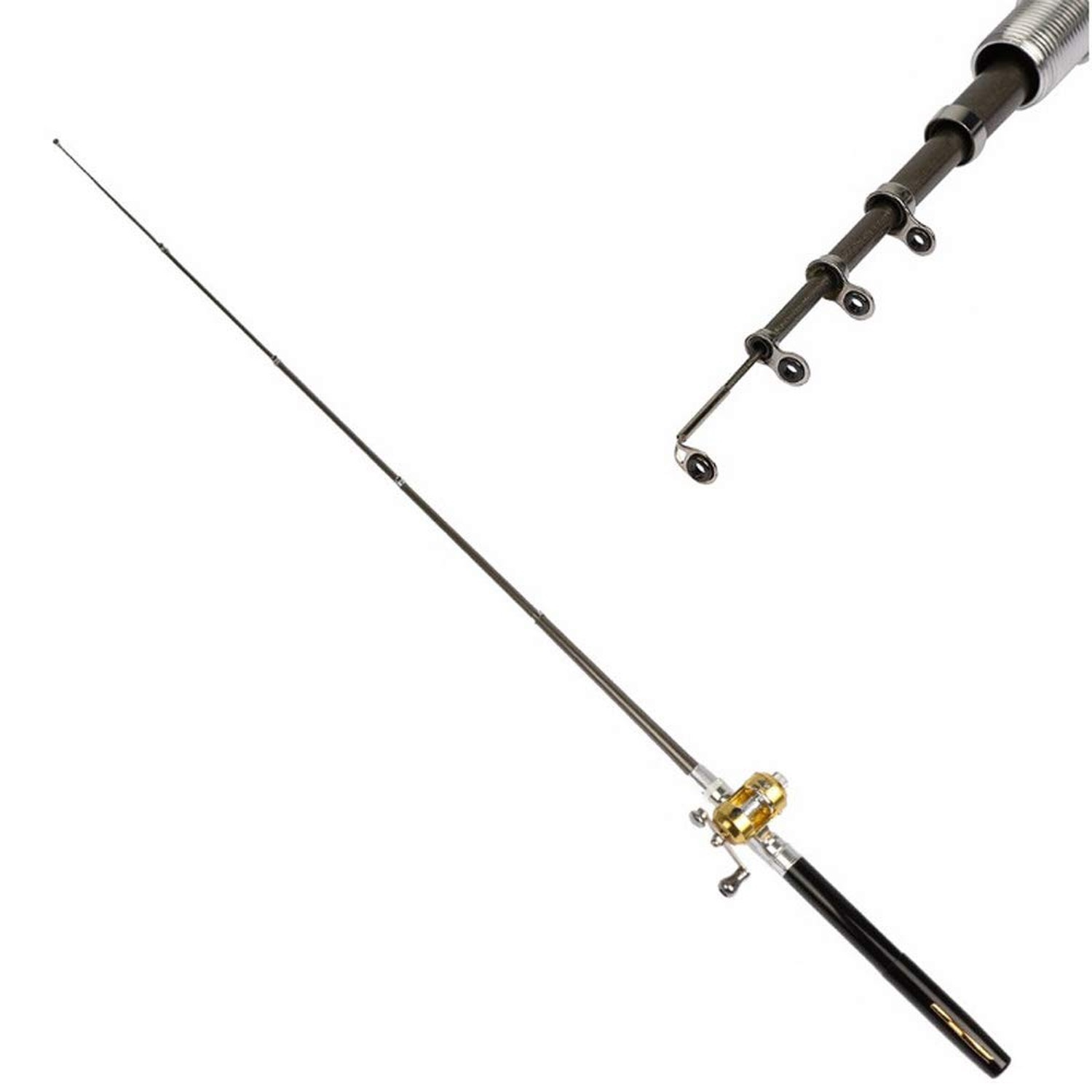 Portable Pocket Telescopic 38inch Mini Pen Shape Fishing Rod and Reel Combos,…