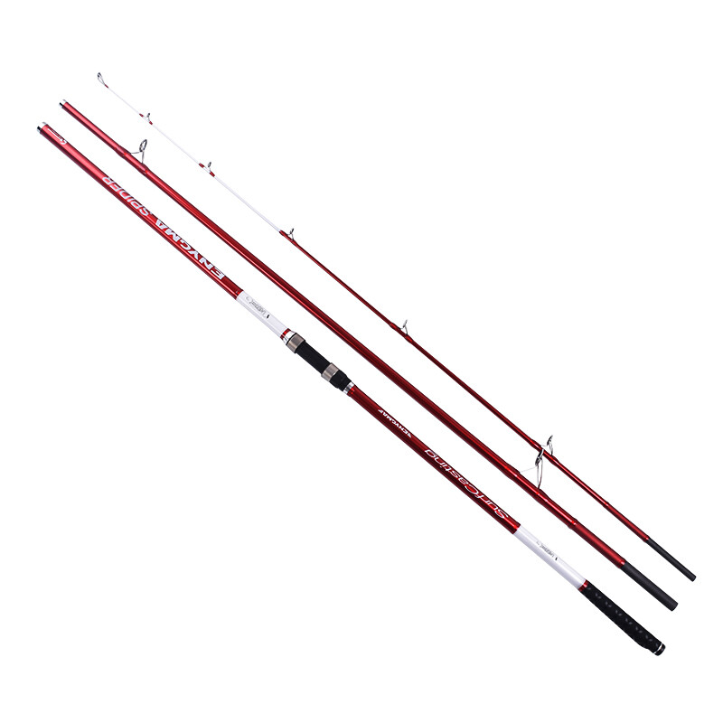 Surf Casting Fishing Rod 3-Piece Carbon Fiber Travel Rod Portable~14 ft
