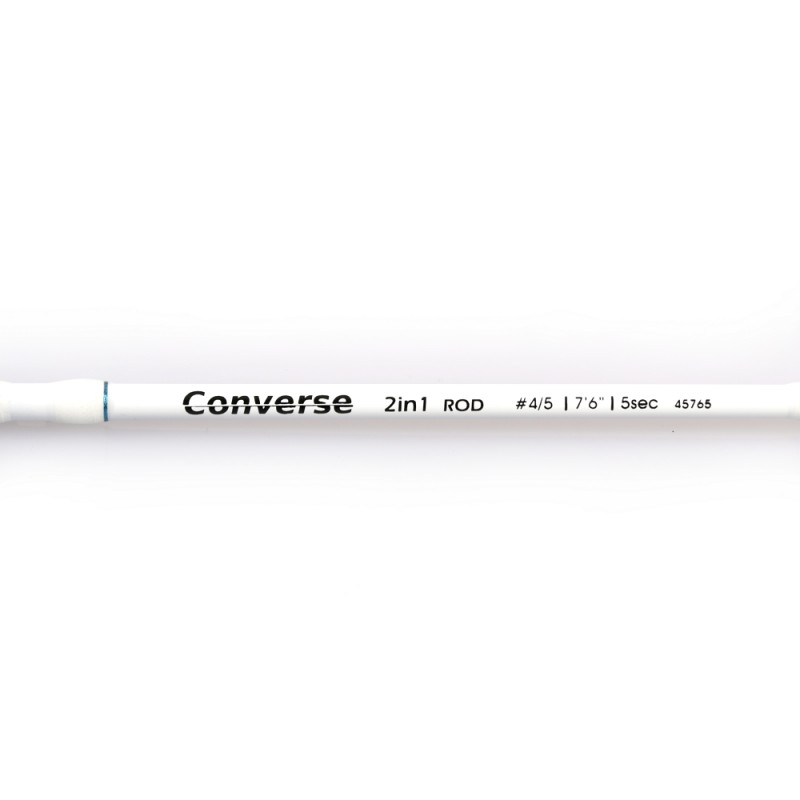 Converse 2in1 Fly/Spin Travel Rod, 7ft6 4/5wt 5pcs fly fishing rod spinning rod