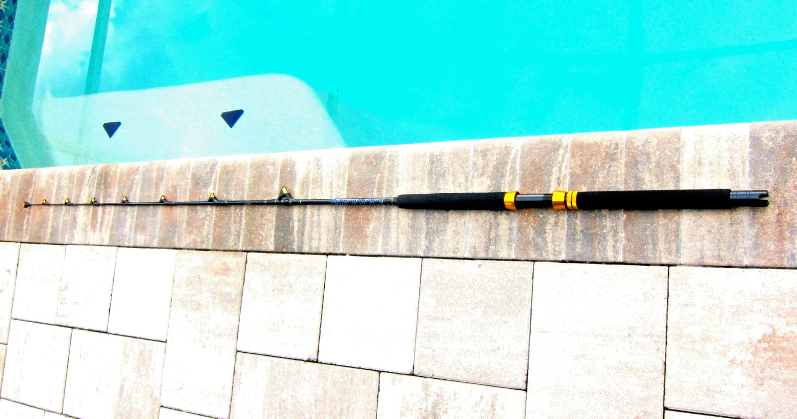 Custom MELTON INTERNATIONAL Live-Bait Rod: 6’6″; 8-12lb AFTCO LIte-Rollers – NEW