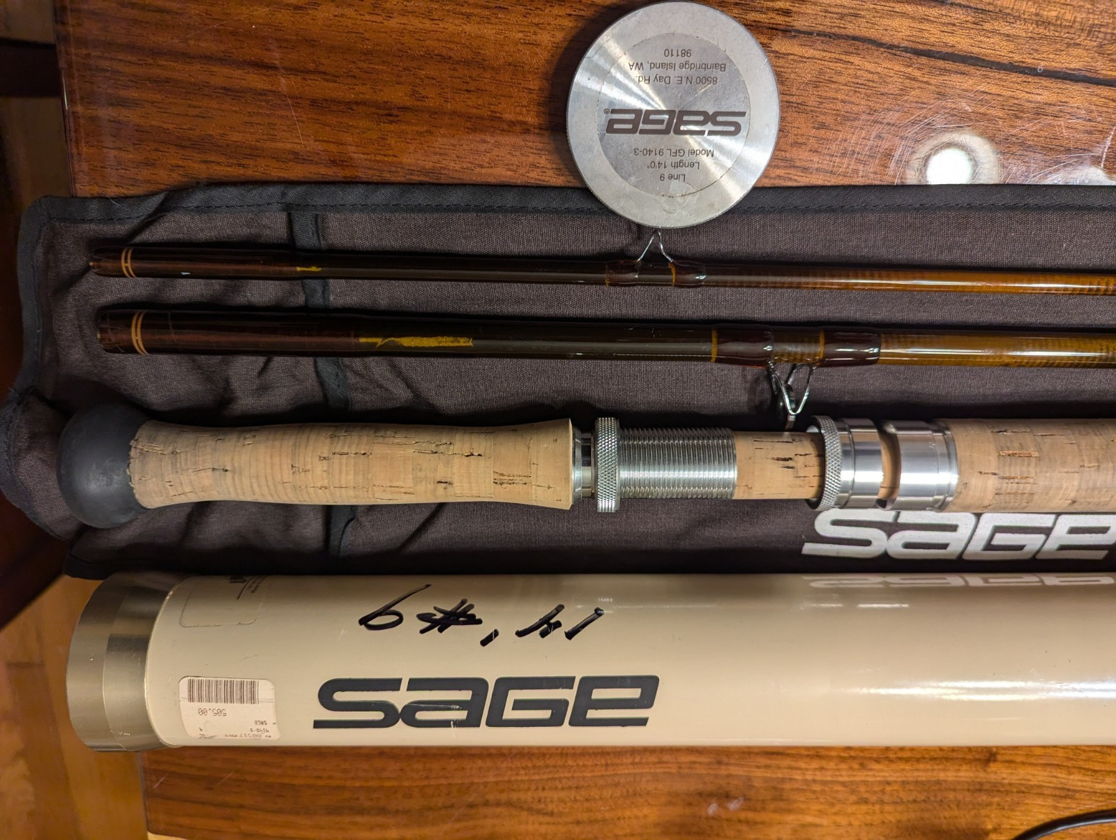 Sage Spey Fly Rod 14 Foot 9 weight 3 piece in Very Good Condition w/sock & case