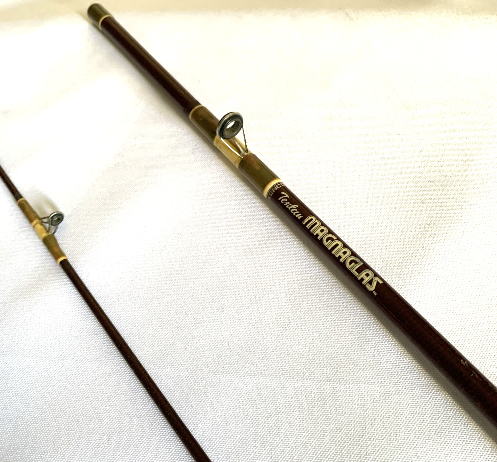 Kencor 261 Tenlew Magnaglas 5’11” Two Sections 6-20Lb Casting Fishing Rod USA