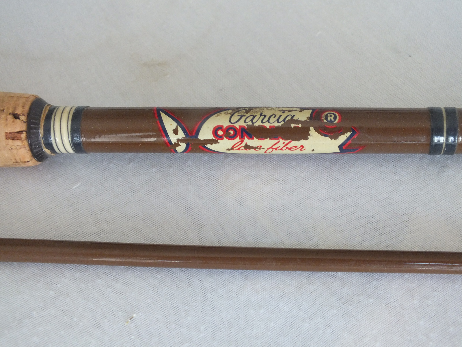 garcia conolon fishing rod 2452 med action spinning rod 2 piece 7′ ft live fiber