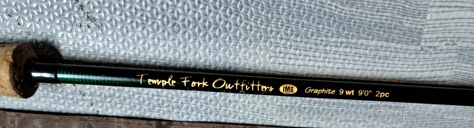 Temple Fork Outfitters IM6 Graphite Lefty Kreh Fly Rod 2pc, 9ft 9wt Case & tube