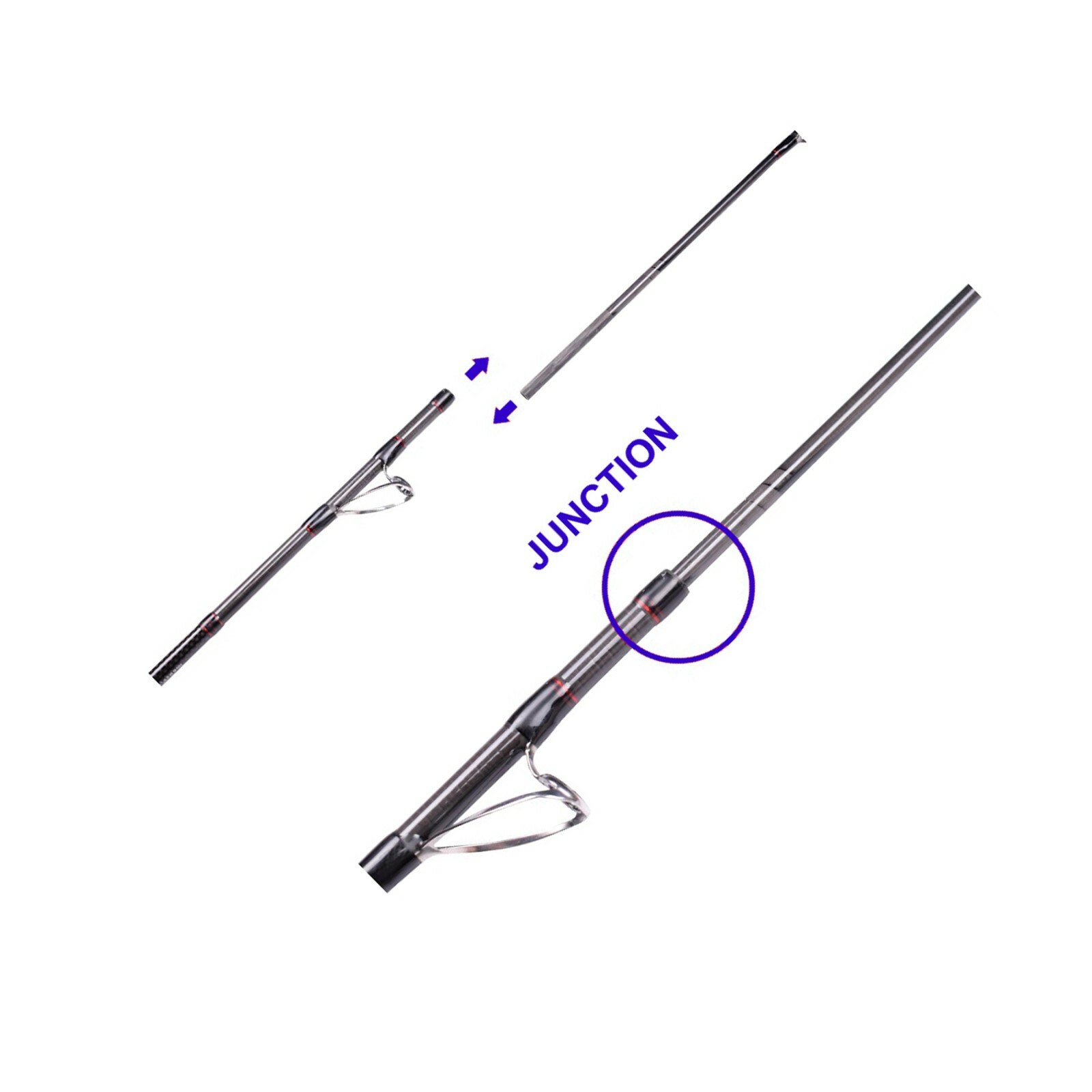 Saltwater Jigging Fishing Carbon Rod Offshore Bass Bluefish Seabass Pompano