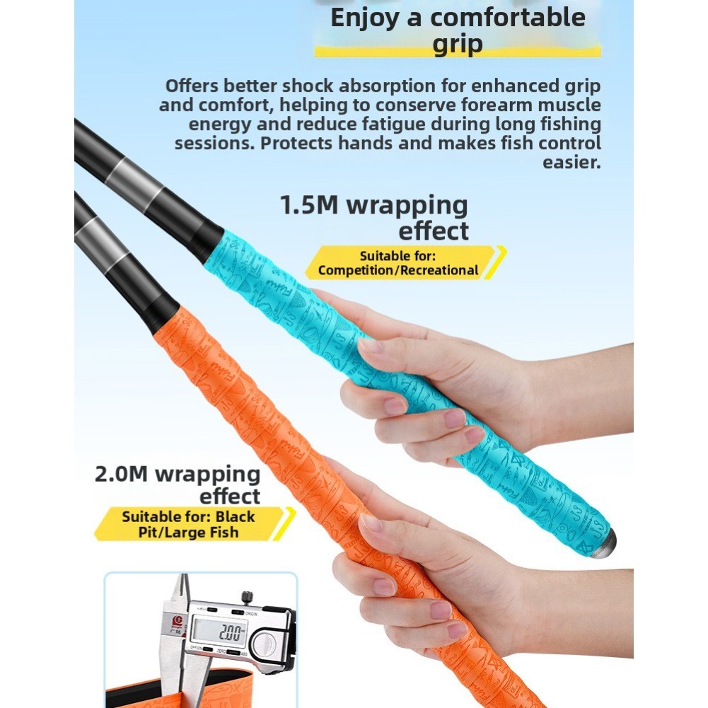Comfortable Grip Fishing Rod Strap Waterproof Fishing Strap Easy To Wrap