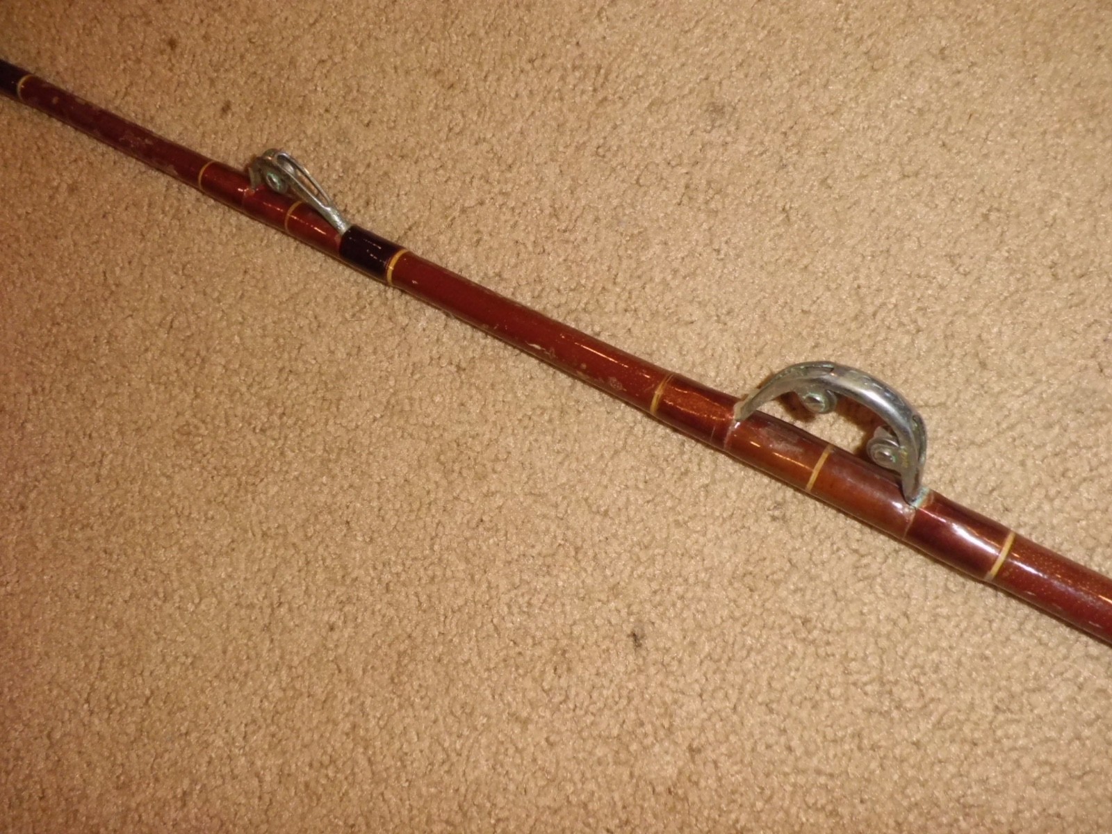 Vintage FENWICK 630 Conventional 6’8″ Rod- USA- IGFA 30 lb test w/ Gimbal