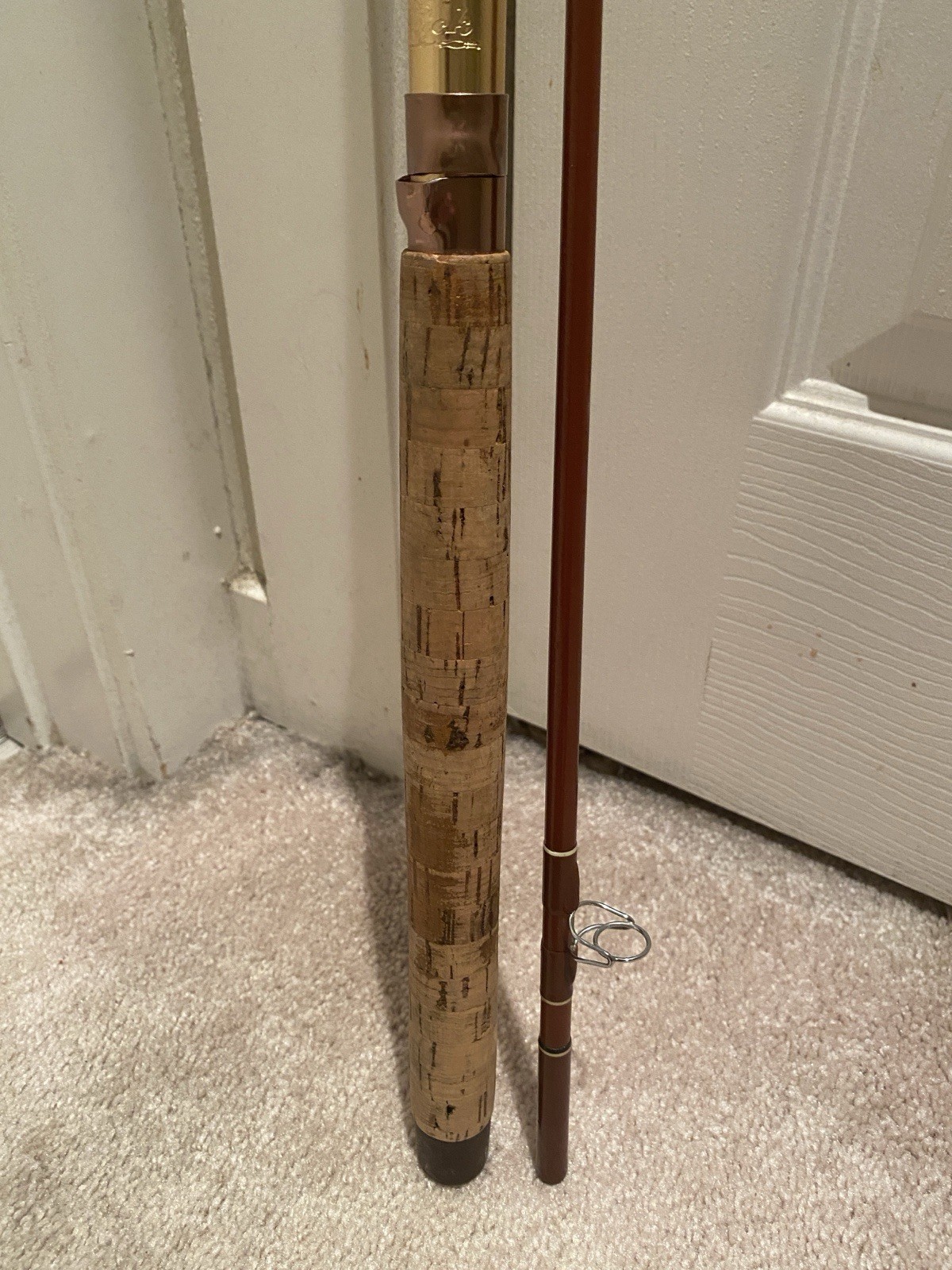 VINTAGE FENWICK FERALITE FS79 7’9″ TWO PC SPINNNG ROD W/ FENWICK ROD SOCK & TUBE