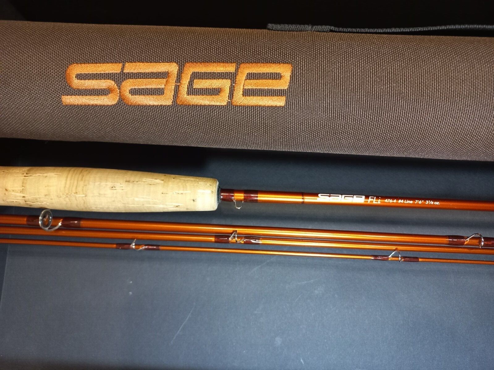 Sage Fli 3 &4 WT Length from 7’6″ to 9’0″ 4-Piece Fly Rods protective rod case